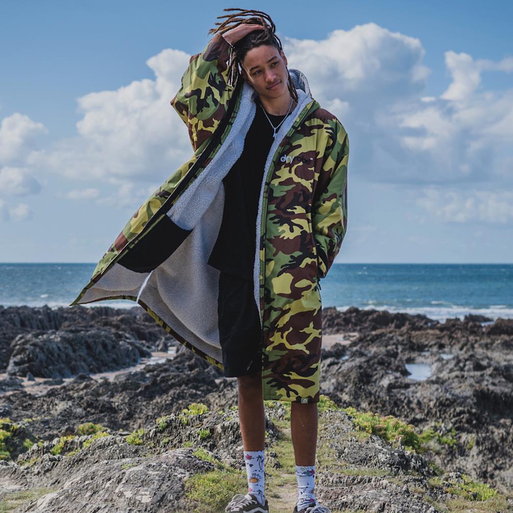dryrobe Advance Long Sleeve Changing Robe - Camo / Grey Extra Image 5